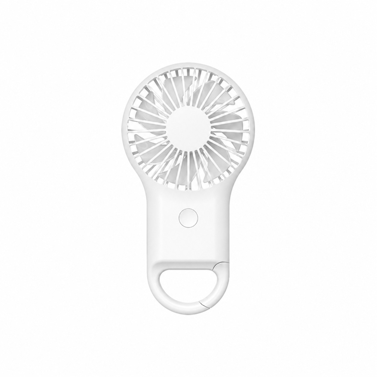 Buckle Clip Handheld Cooling Fan — White