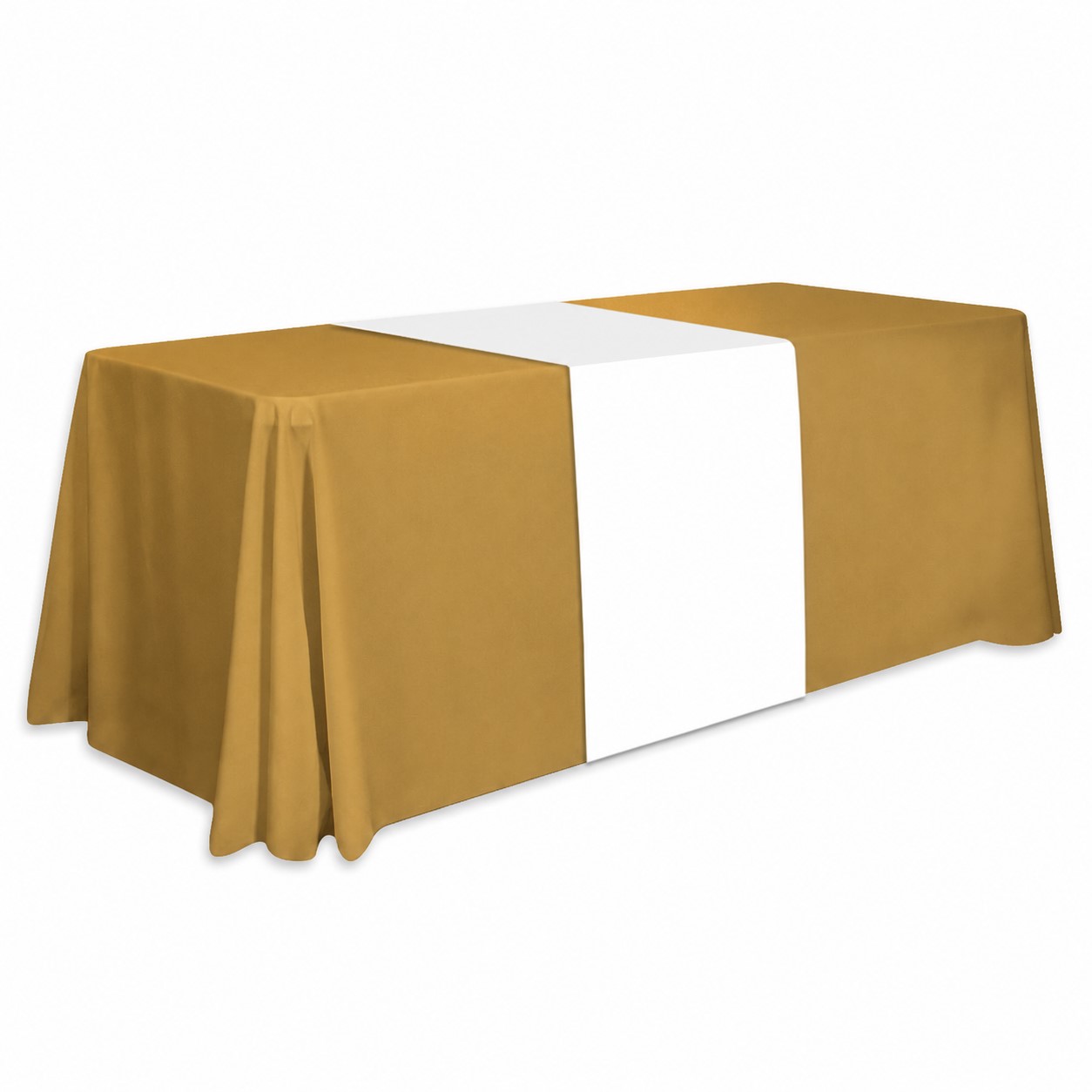 Thirty-Inch Polyester Table Runner — Bronze Gold