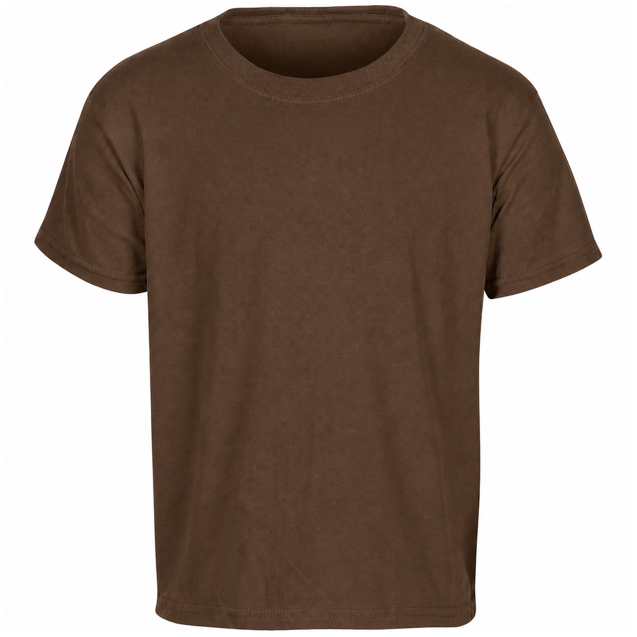 Youth Cotton Short Sleeve Shirt — Brown