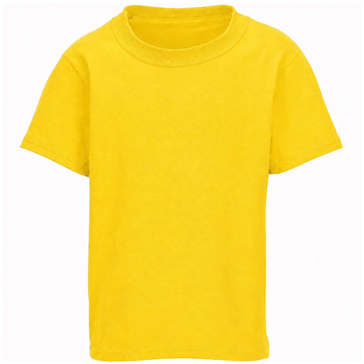 Youth Midweight Cotton Crewneck T-Shirt — Yellow