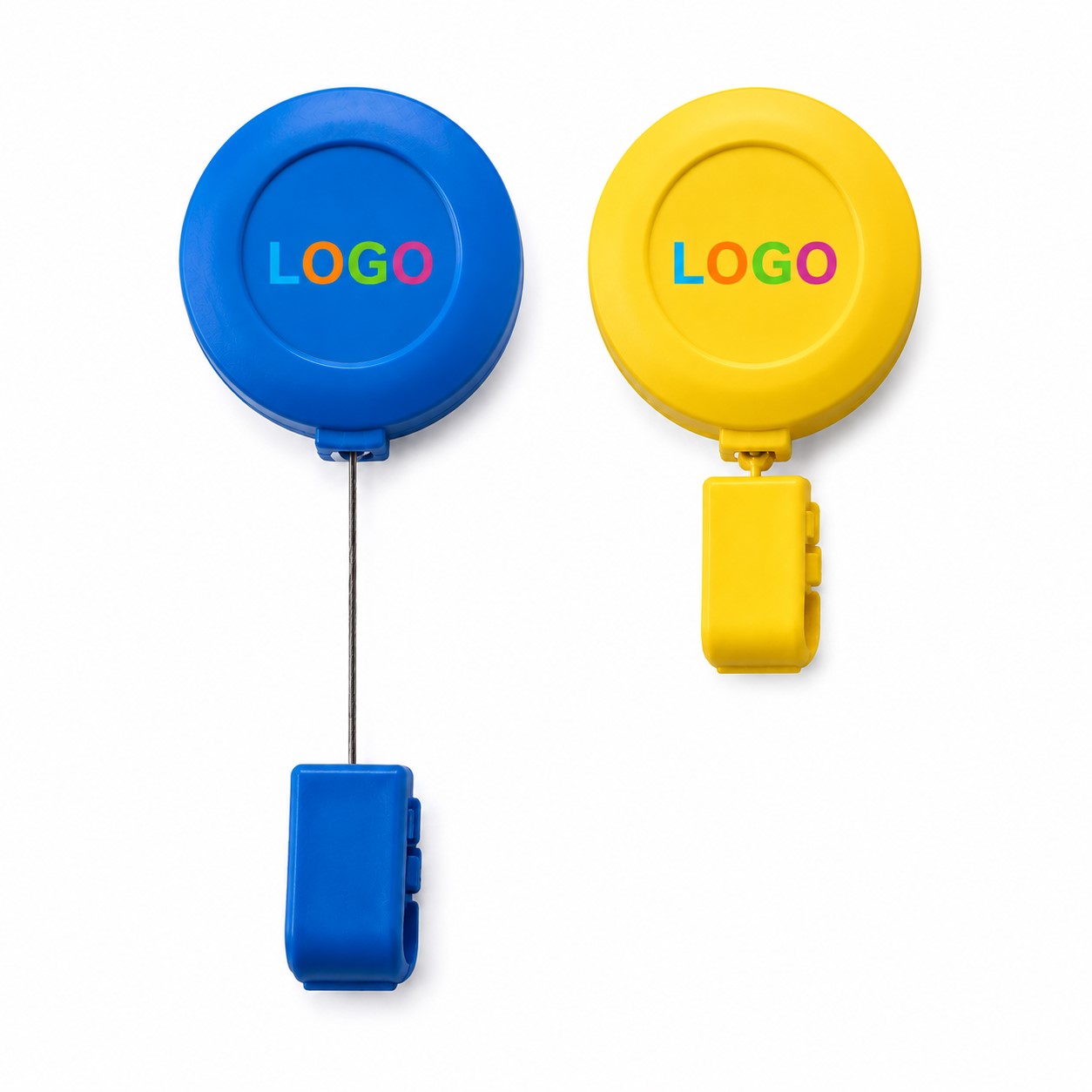 Round Matte ABS Retractable Badge Reel