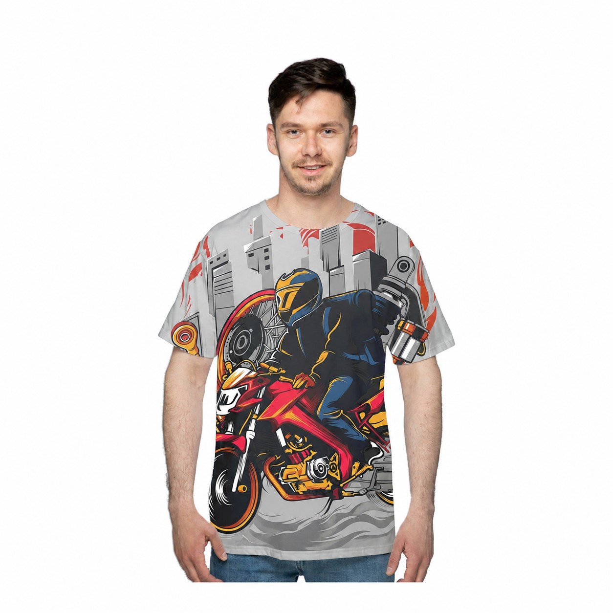 Short Sleeve Fit T-Shirt — Silver