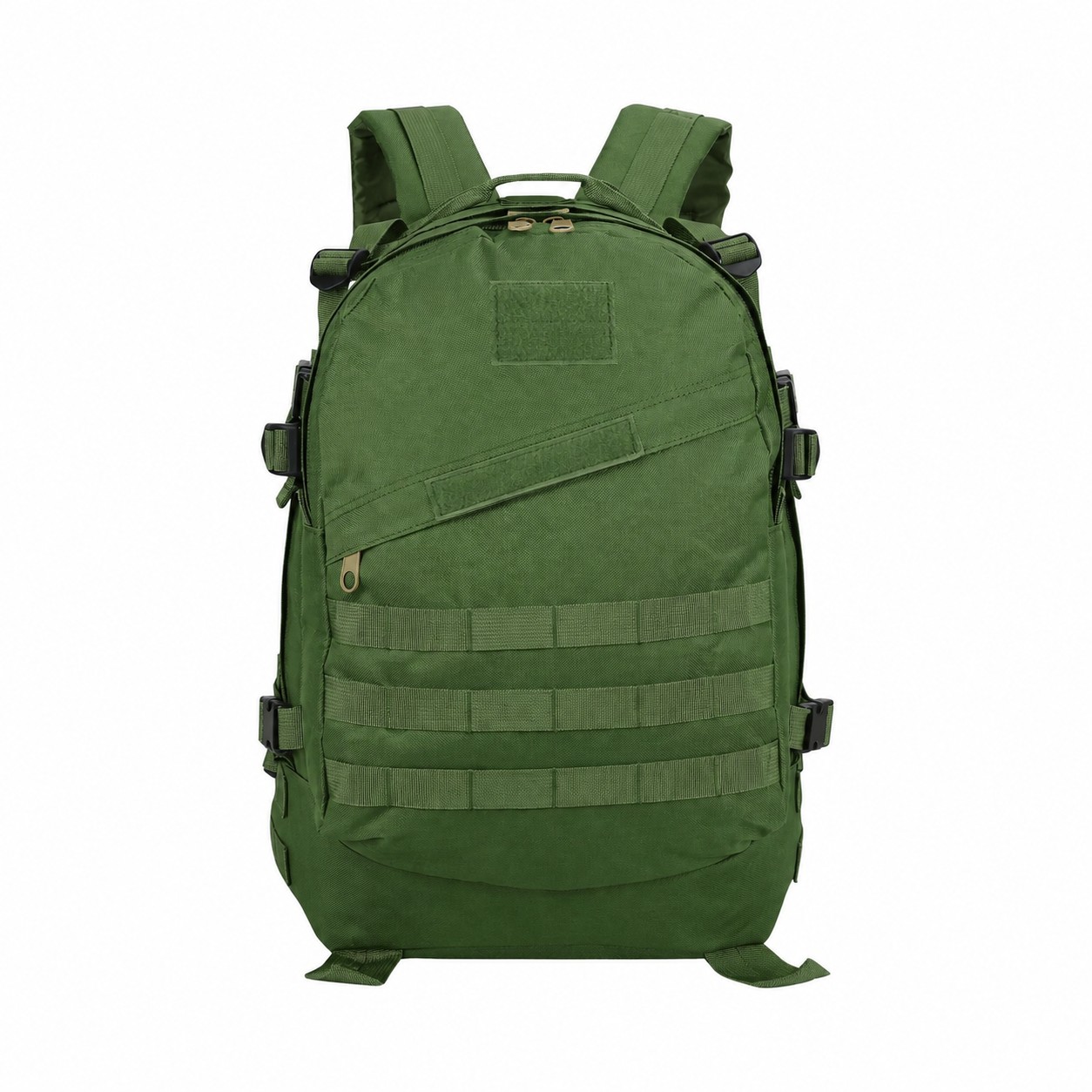 Military Zippered Storage Backpack — Green