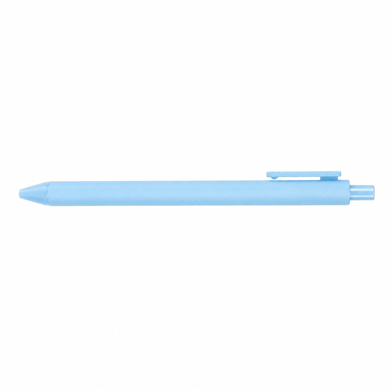 Rubberized ABS Click Gel Pen — Sky Blue
