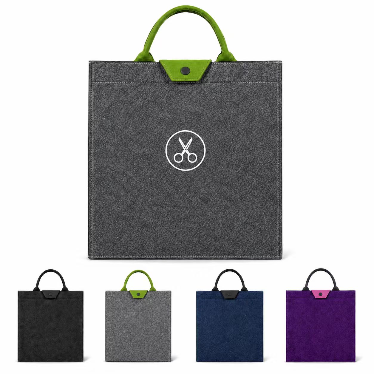 Felt Laptop Tote With Rounded Handles