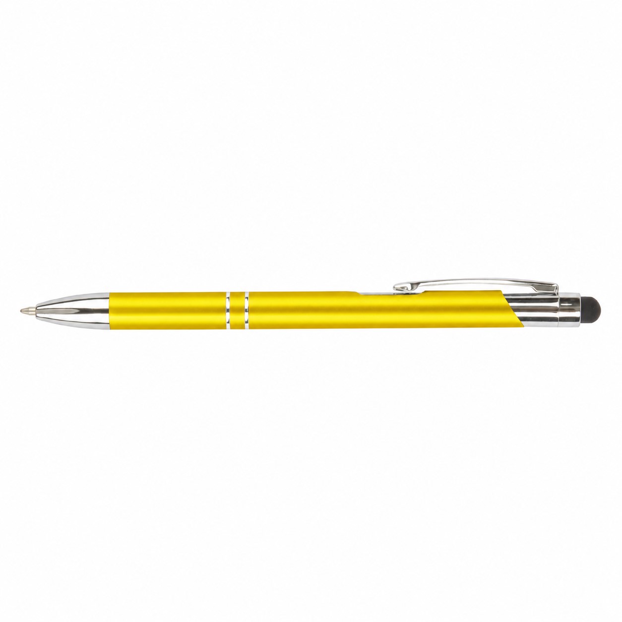 Glossy Aluminum Stylus Ballpoint Pen — Yellow