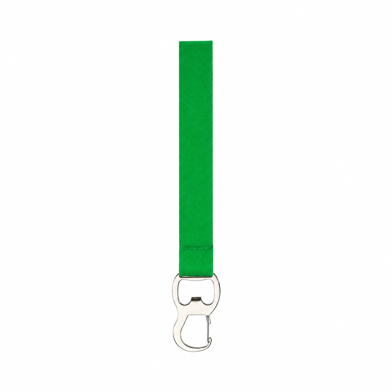 Neoprene Wristband Bottle Opener Keychain — Green