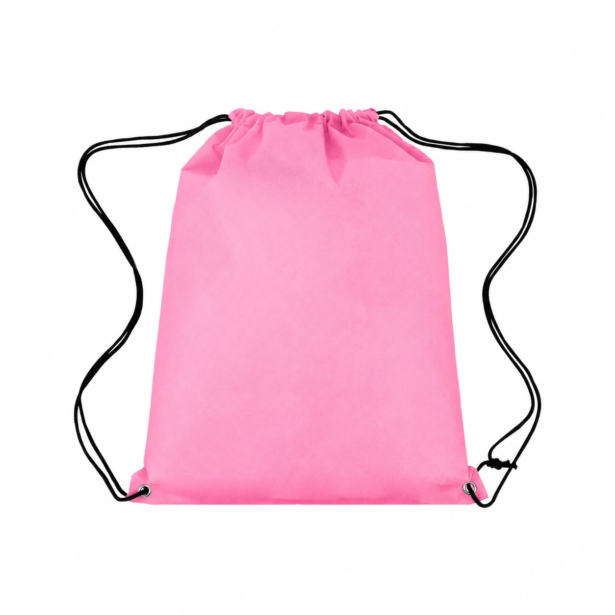 80GSM Non-Woven Metal Grommets Drawstring Bag — Pink