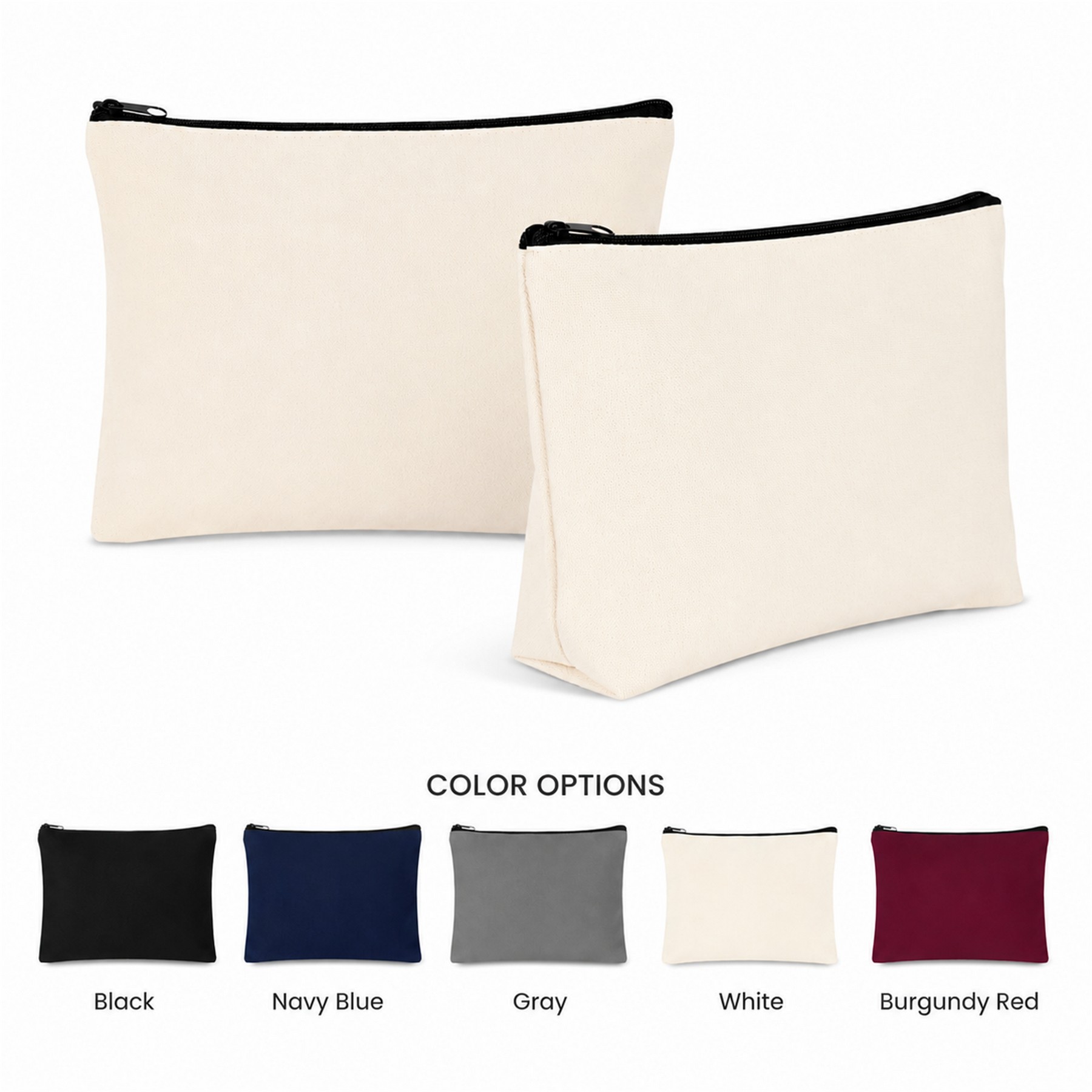 Canvas 11" Makeup Bag