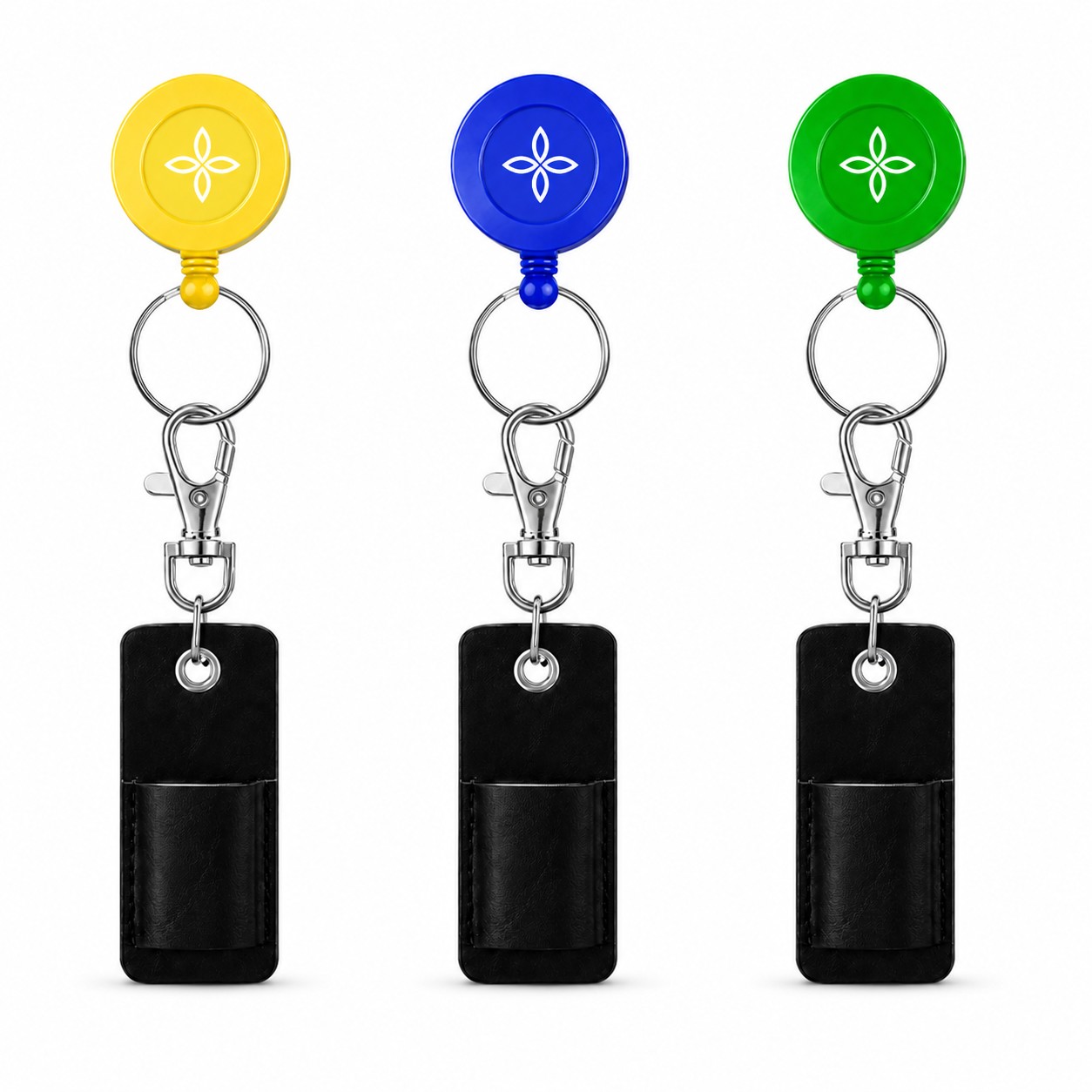 Retractable PU Pen Sleeve With Keyring