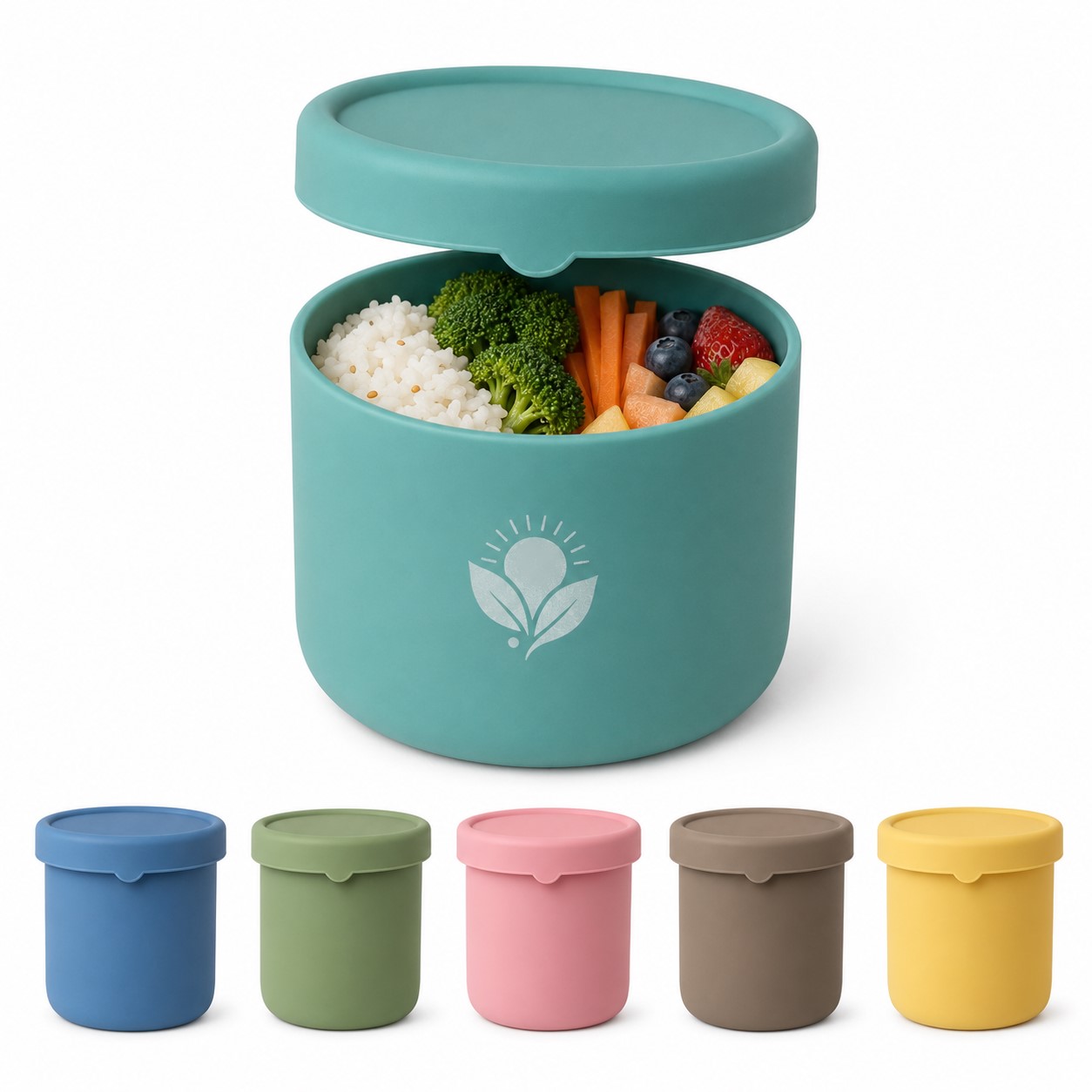Compact Silicone Bento Box With Double Seal