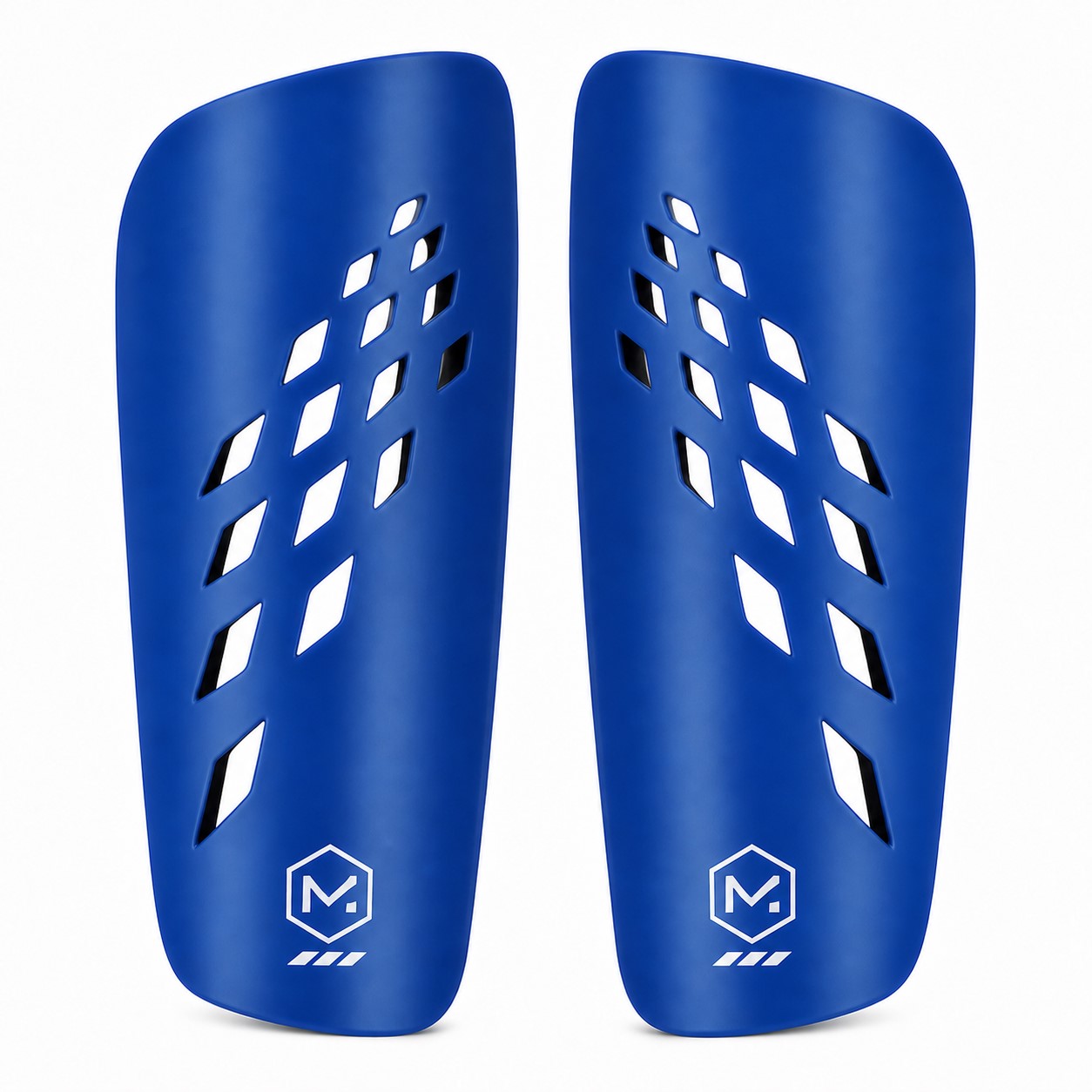 Ergonomic Vented Plastic Soccer Shin Guards