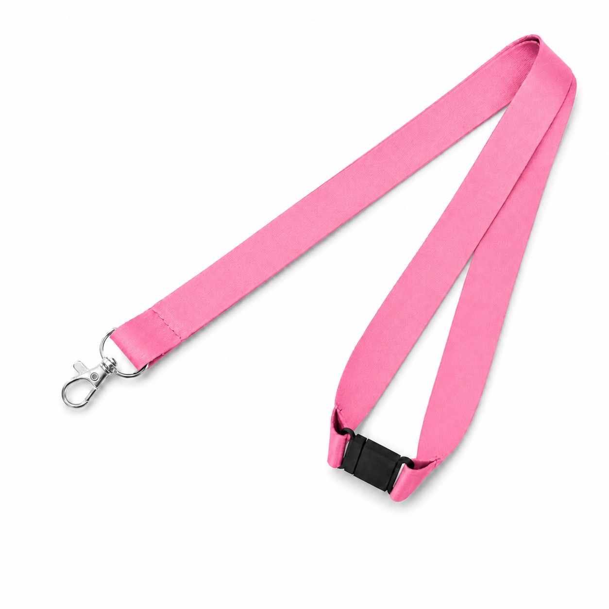 Polyester Breakaway Lobster Clip Lanyard — Pink