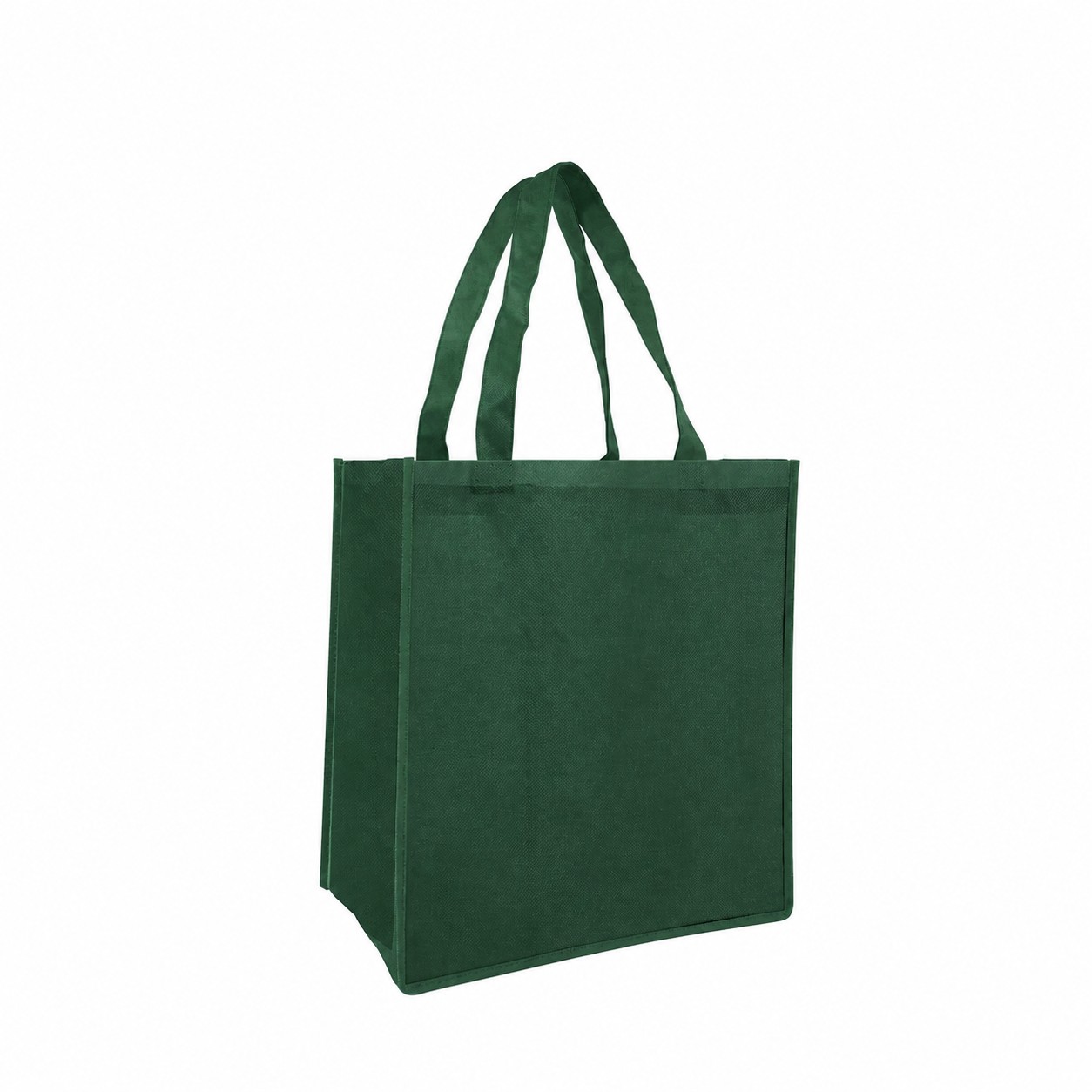 13-Inch Laminated Non-Woven Tote Bag — Forest Green