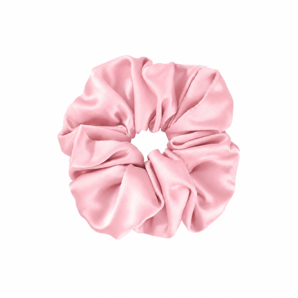 Satin Elastic Hair Scrunchie — Pink