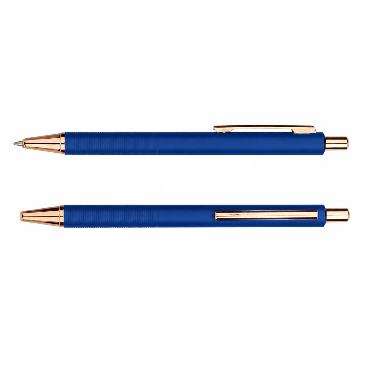 Rose Gold Accent Aluminum Pen — Blue