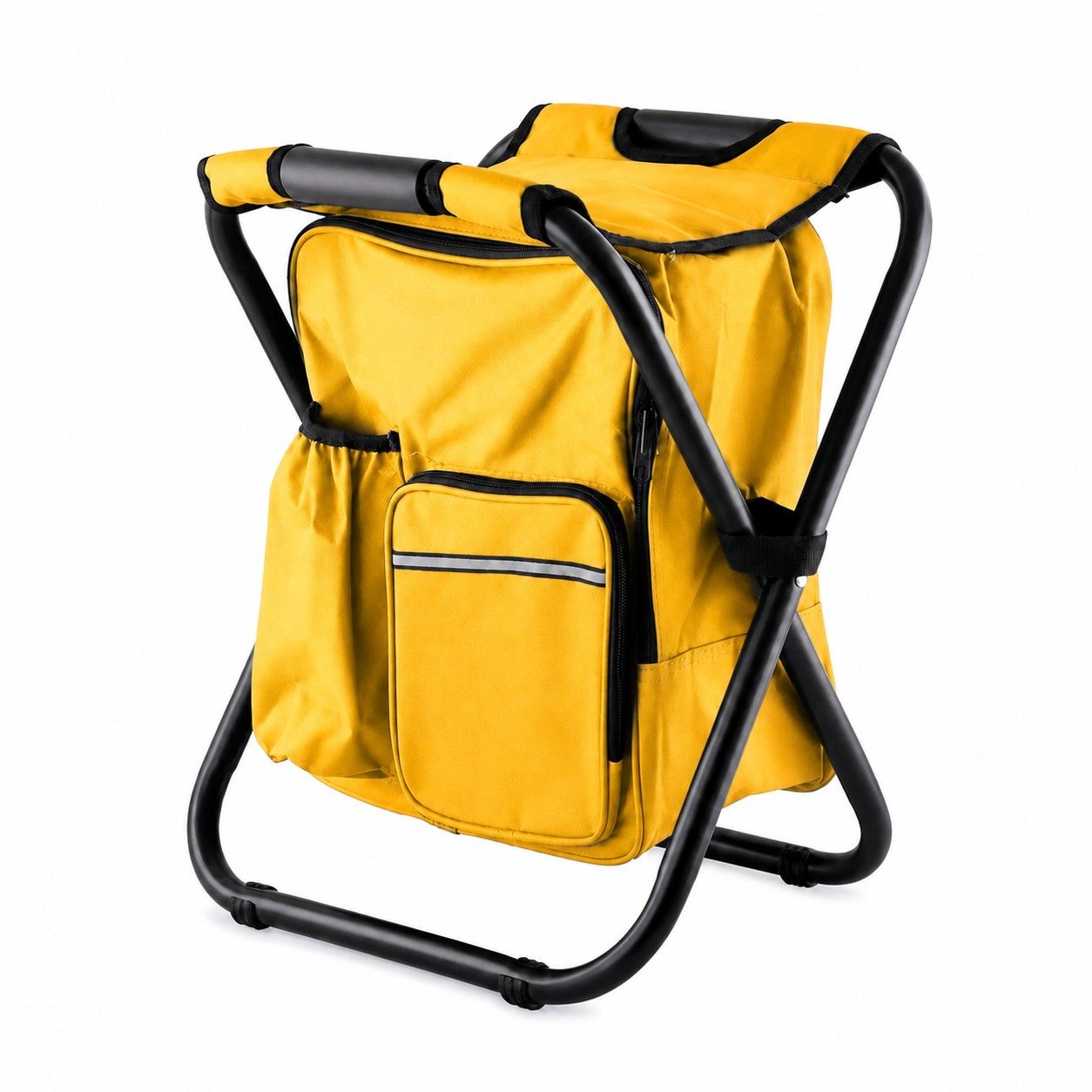 Insulated Backpack Folding Camp Chair — Gold