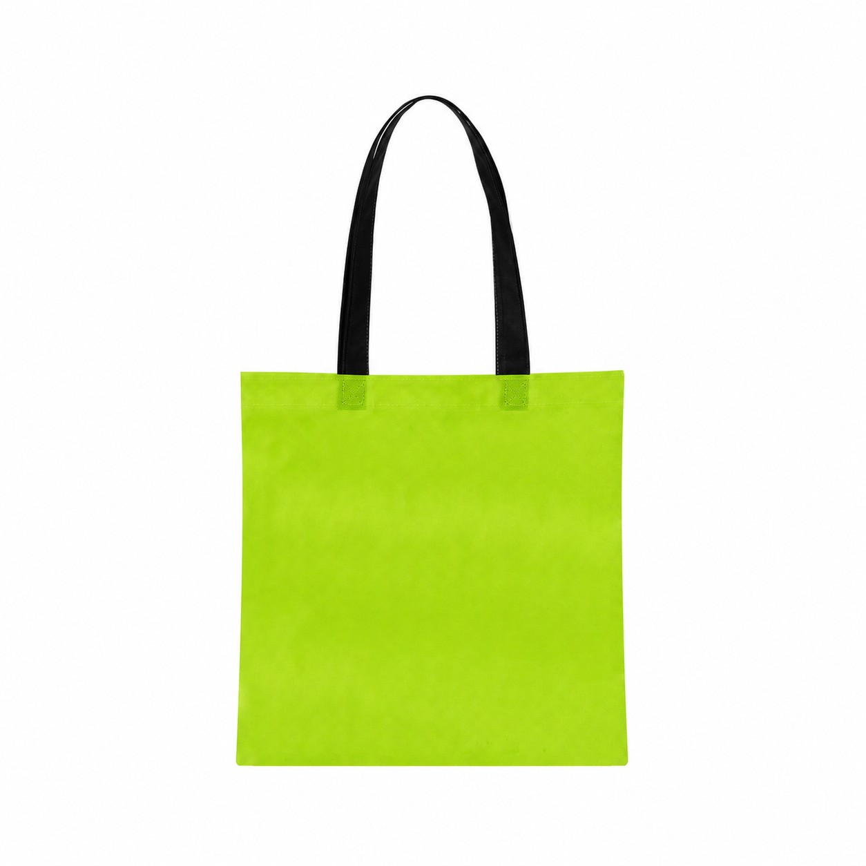 14-Inch Non-Woven PET Tote Bag — Lime Green