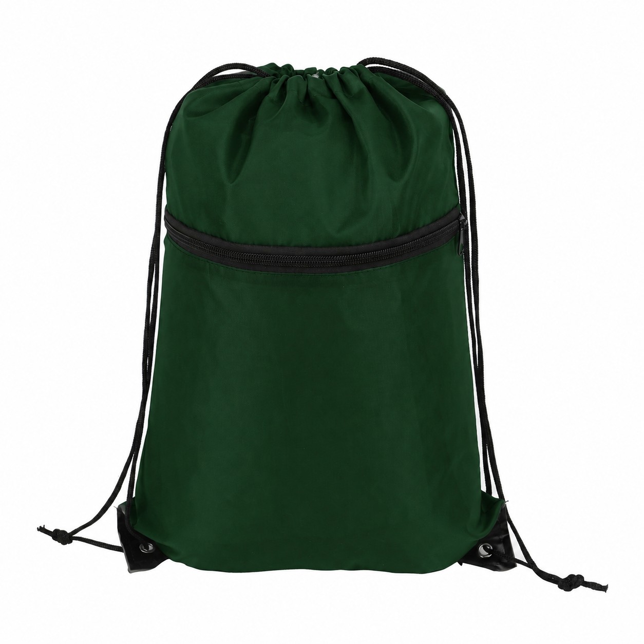 PU Corner Drawstring Sportpack — Forest Green