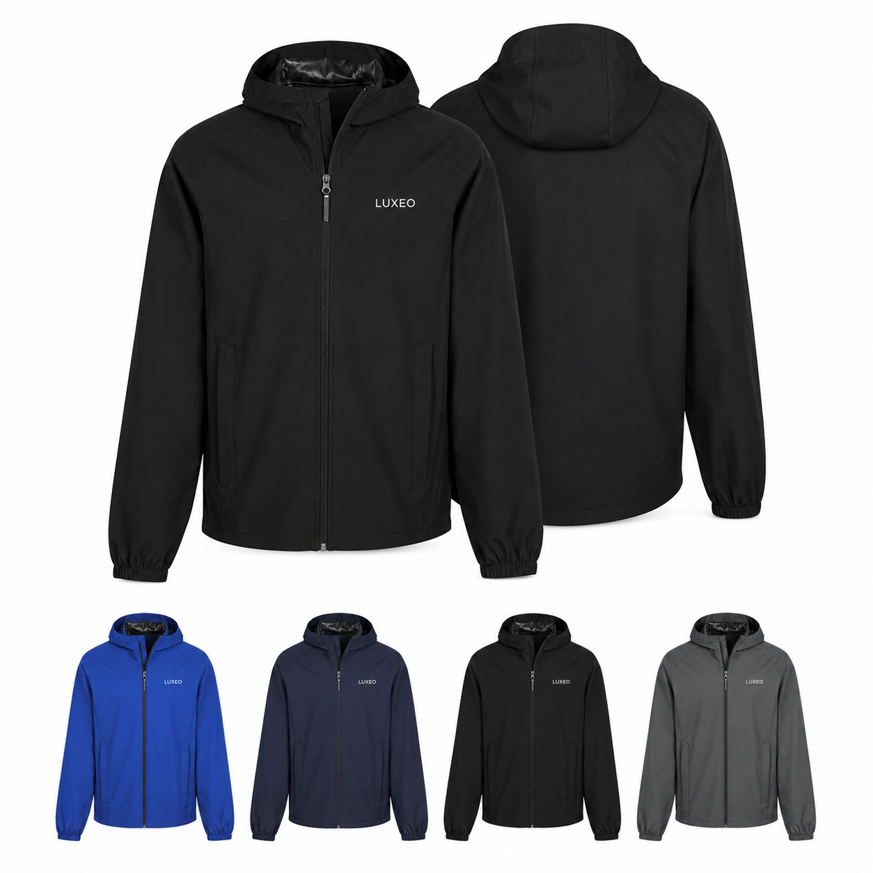 Men's Hooded Recycled Polyester Fleece Jacket