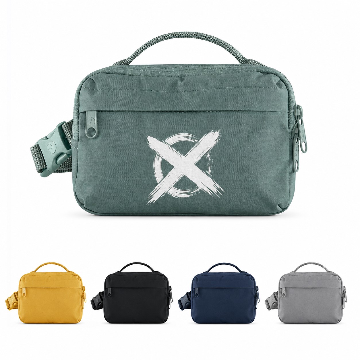 Compact Fabric Zippered Fanny Pack