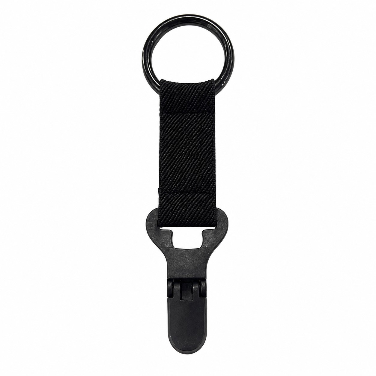 Elastic Woven Hat Clip With Alloy Ring — view 2