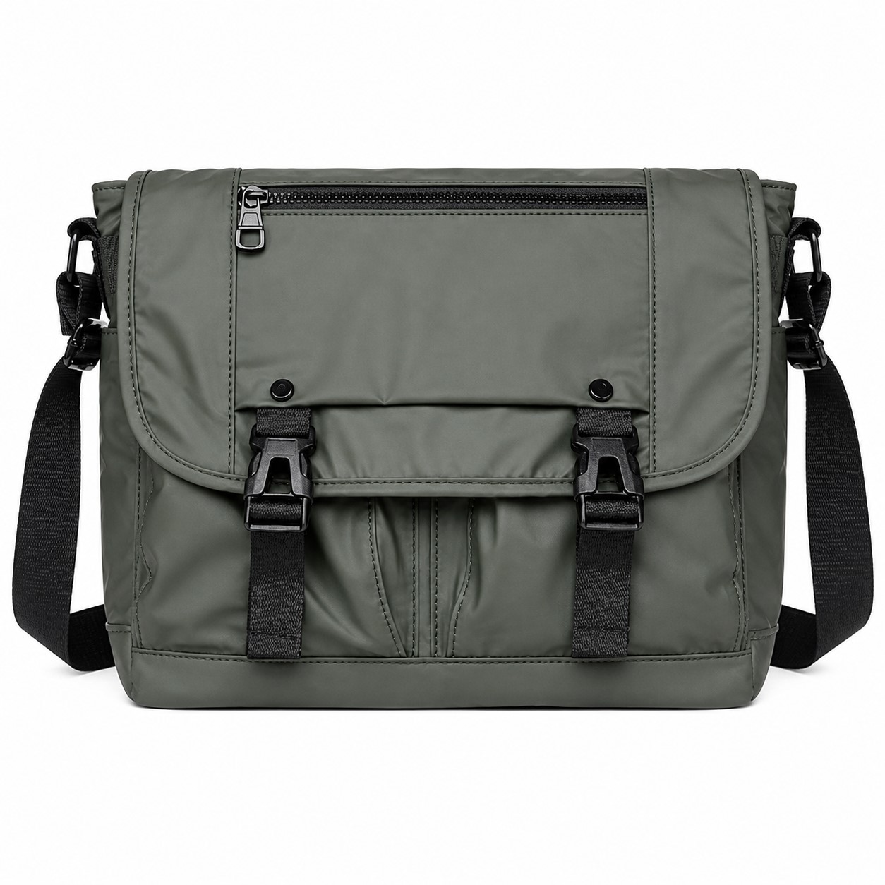Buckle Flap Polyester Shoulder Messenger Bag — view 2