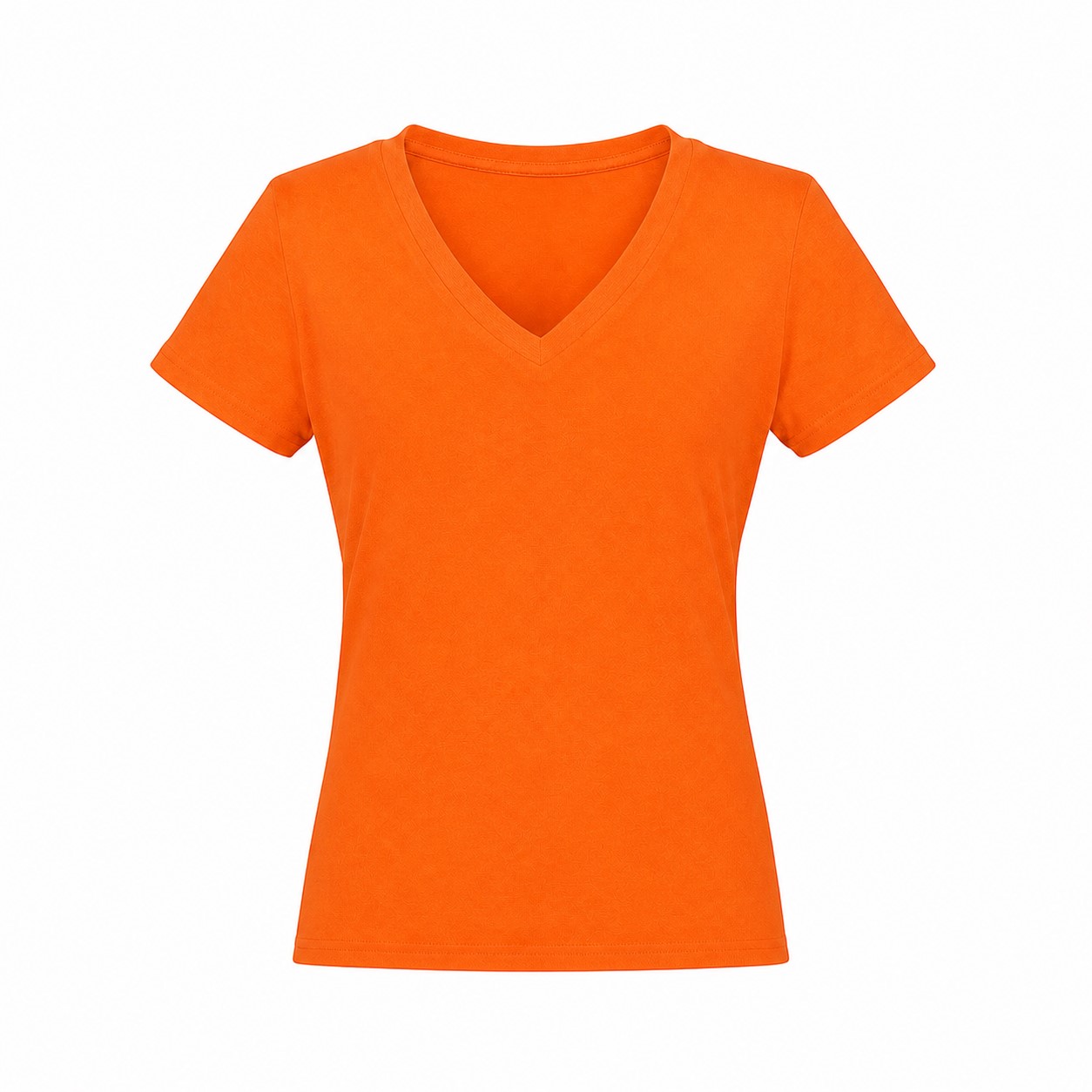 Ladies Tri Blend V Neck Tee — Orange