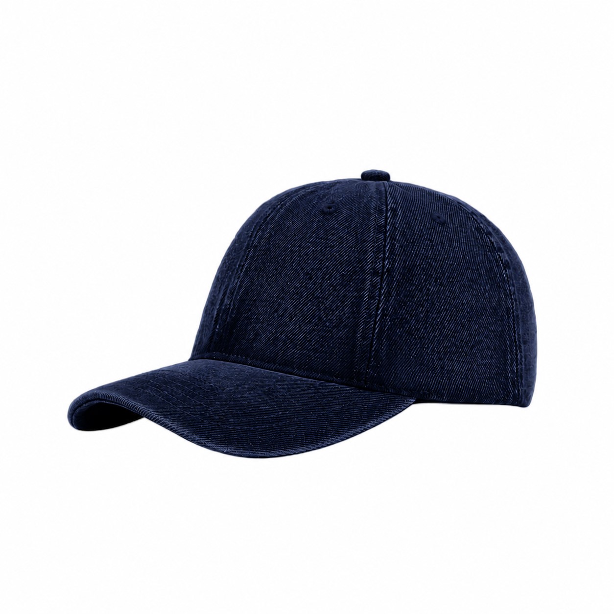Polyester Plain Baseball Cap — Dark Blue