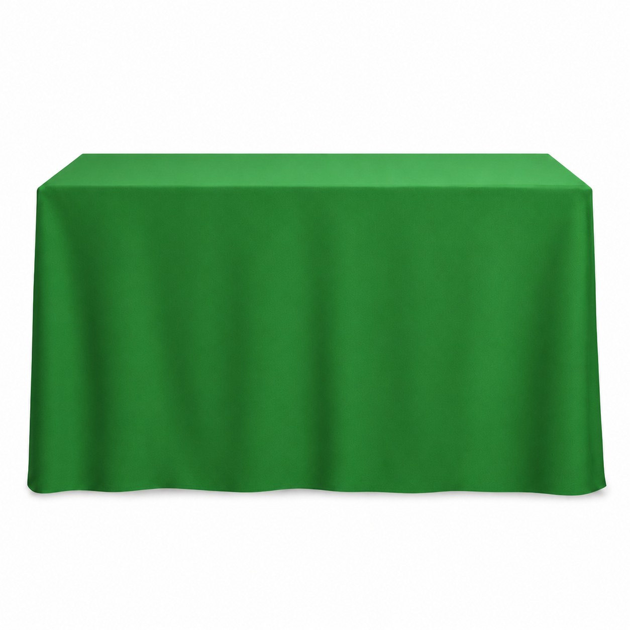 Eight Foot Elastic Fabric Table Cover — Green