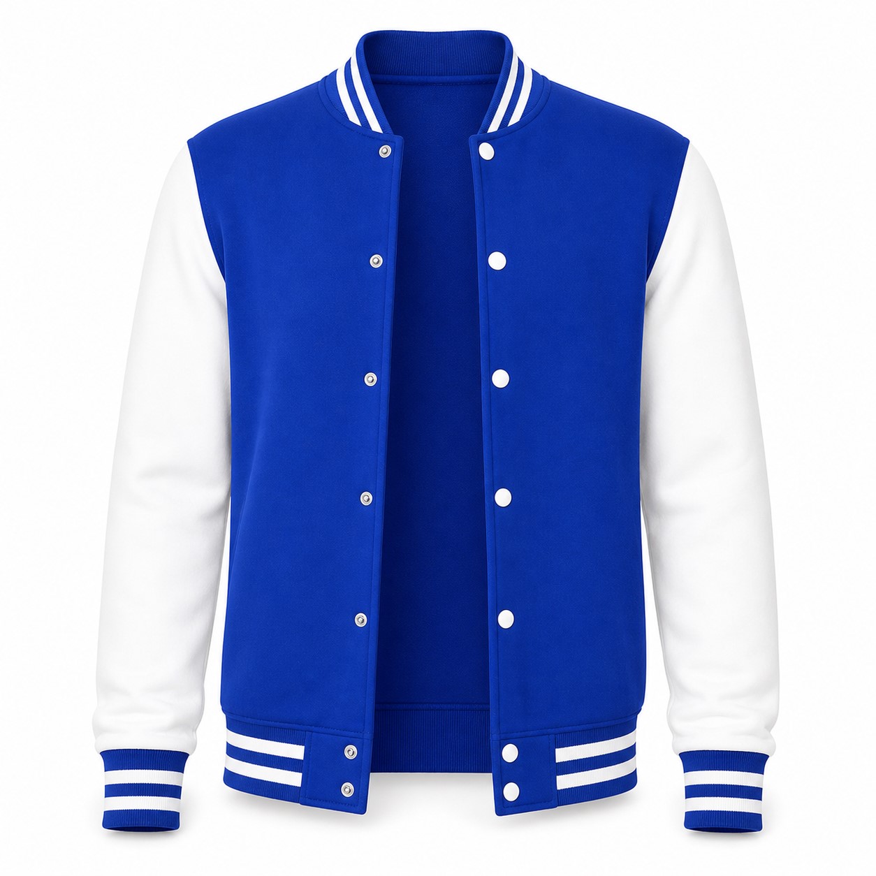 Men's Contrast Sleeve Varsity Jacket — view 2