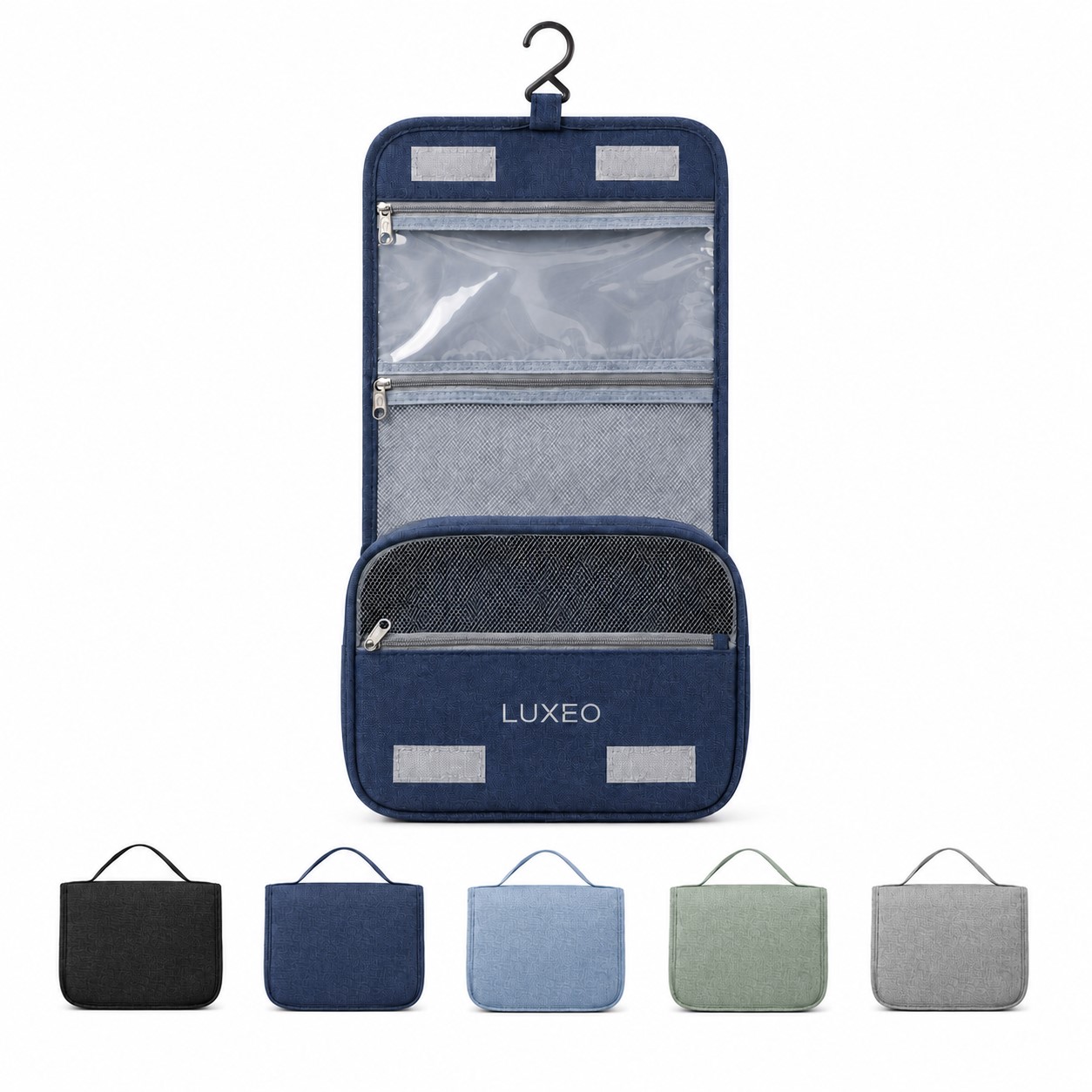 Hanging Polyester Toiletry Bag With Compartments
