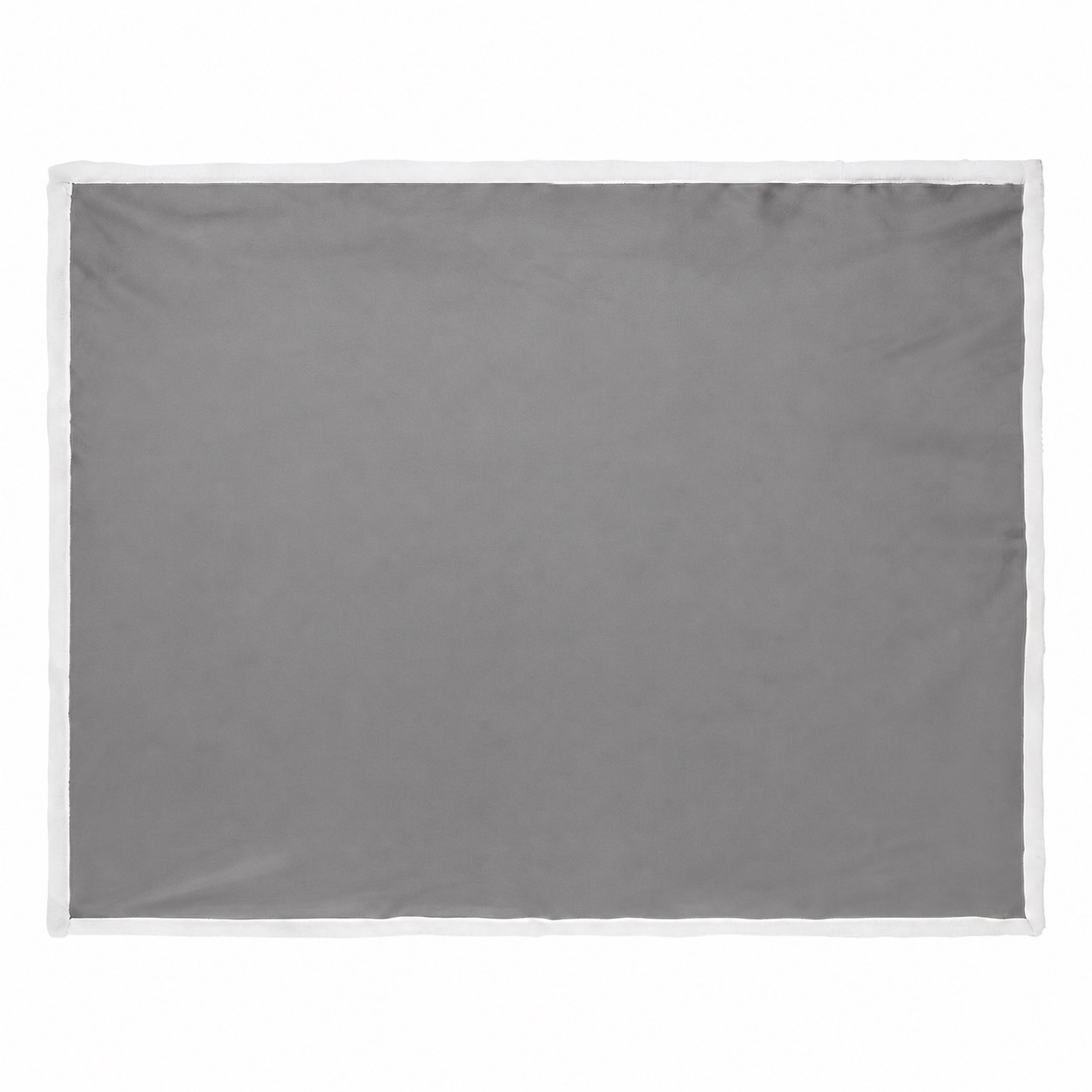 Flannel Sherpa Throw Blanket — Gray