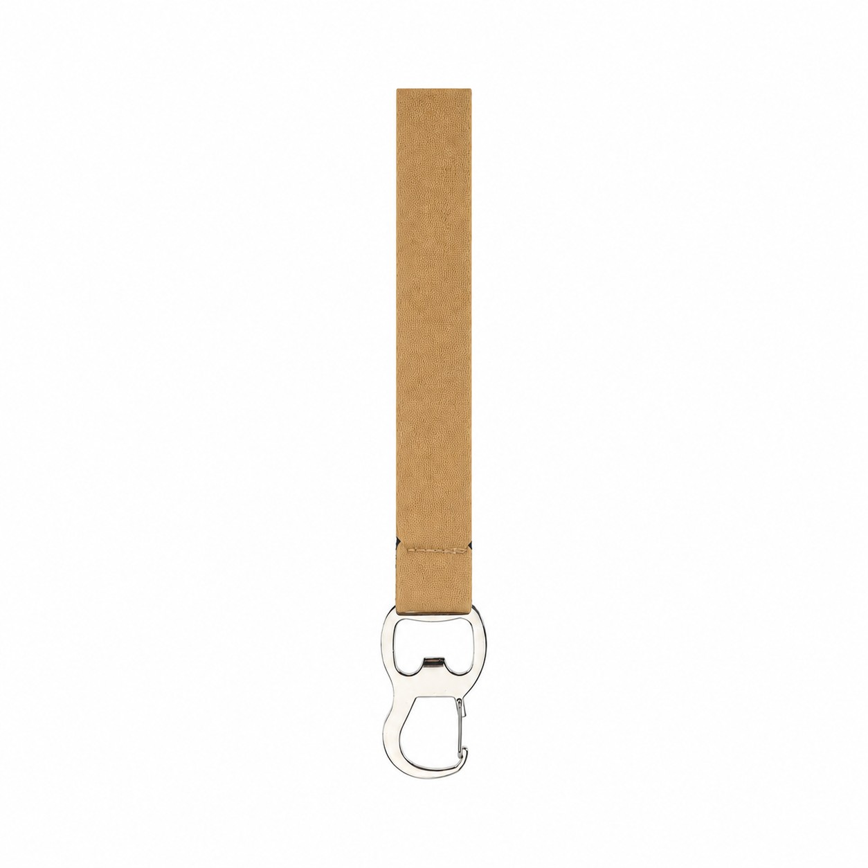 Neoprene Wristband Bottle Opener Keychain — Tan Beige