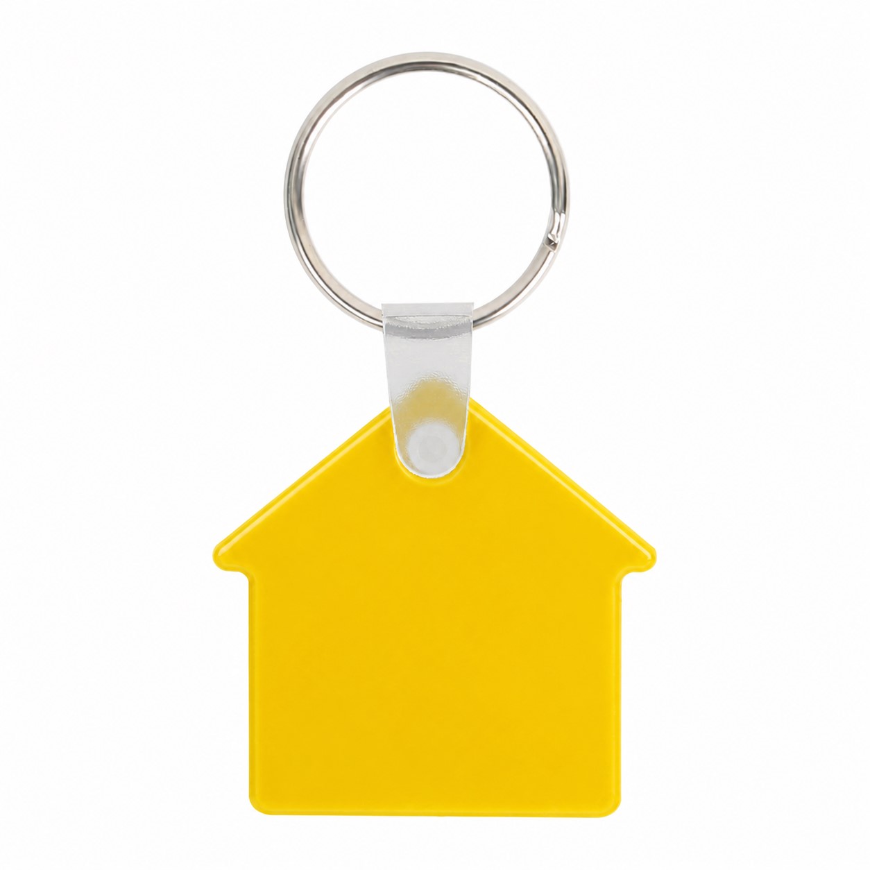 House Shape PVC Key Tag — Yellow