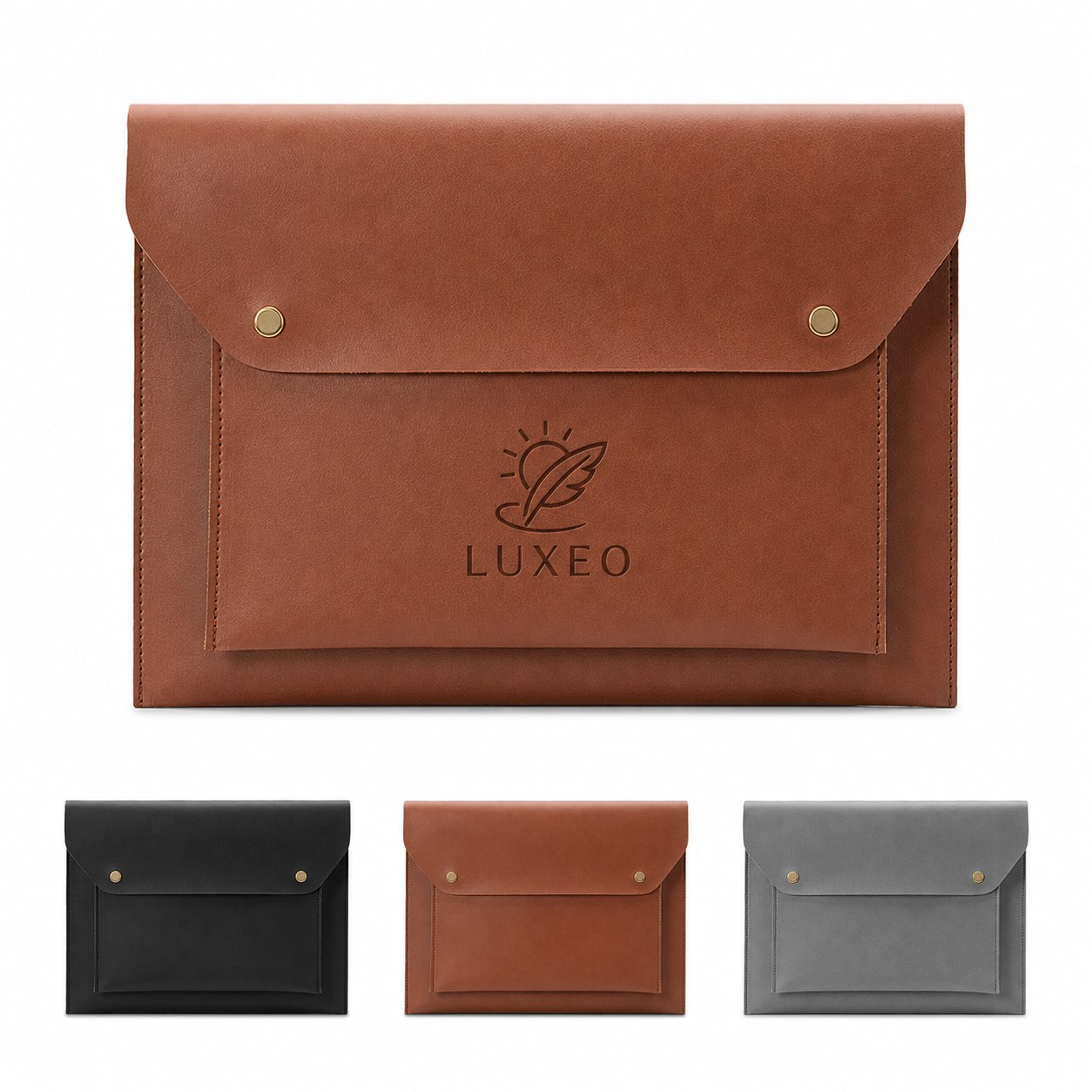 Three Compartment PU Laptop Briefcase