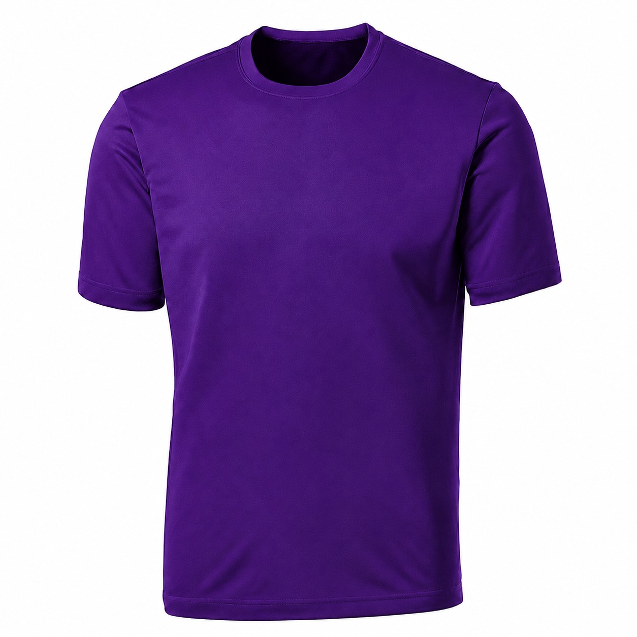 Men's Polyester Athletic Crewneck T-Shirt — Purple