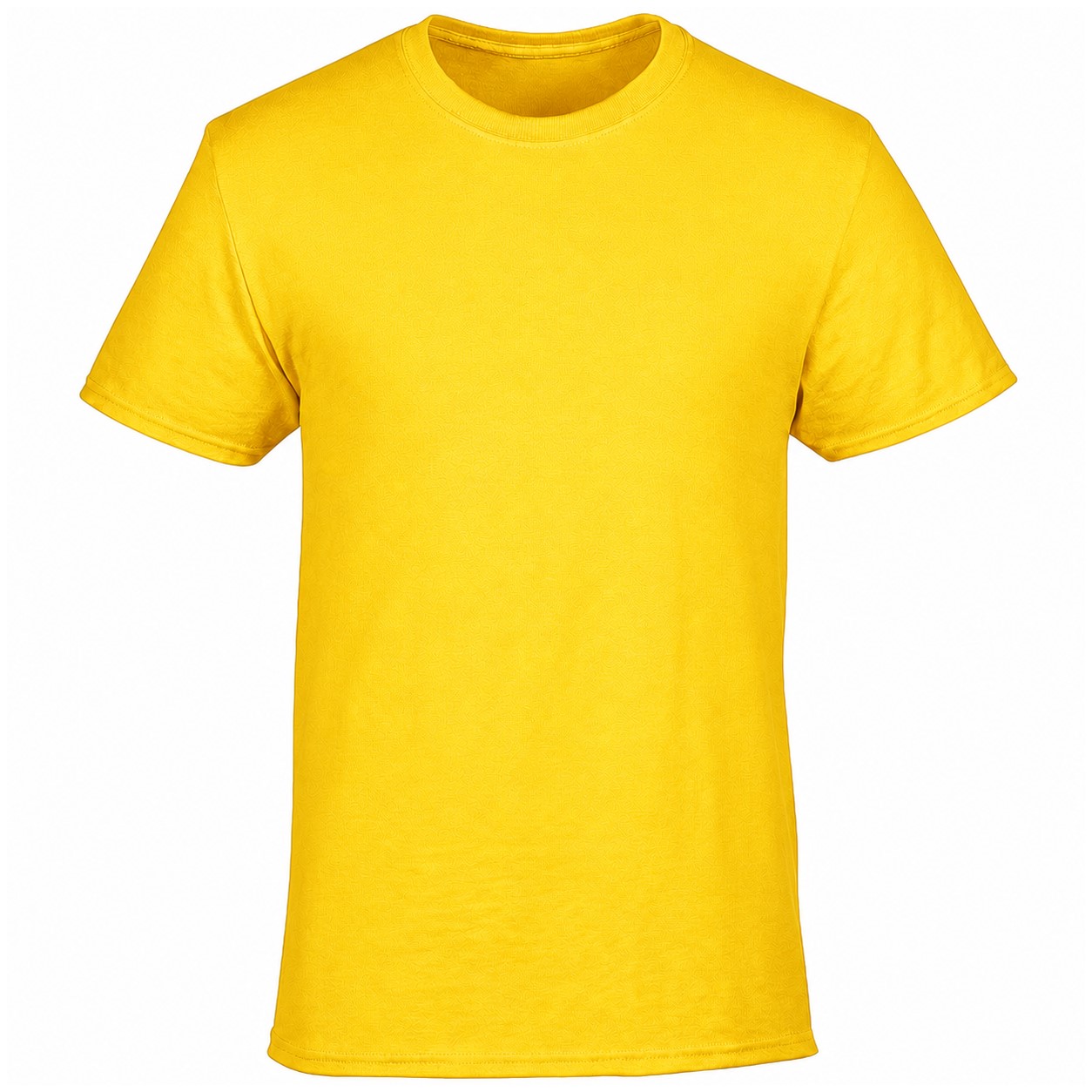 Cotton Polyester Short Sleeve T Shirt — Yellow