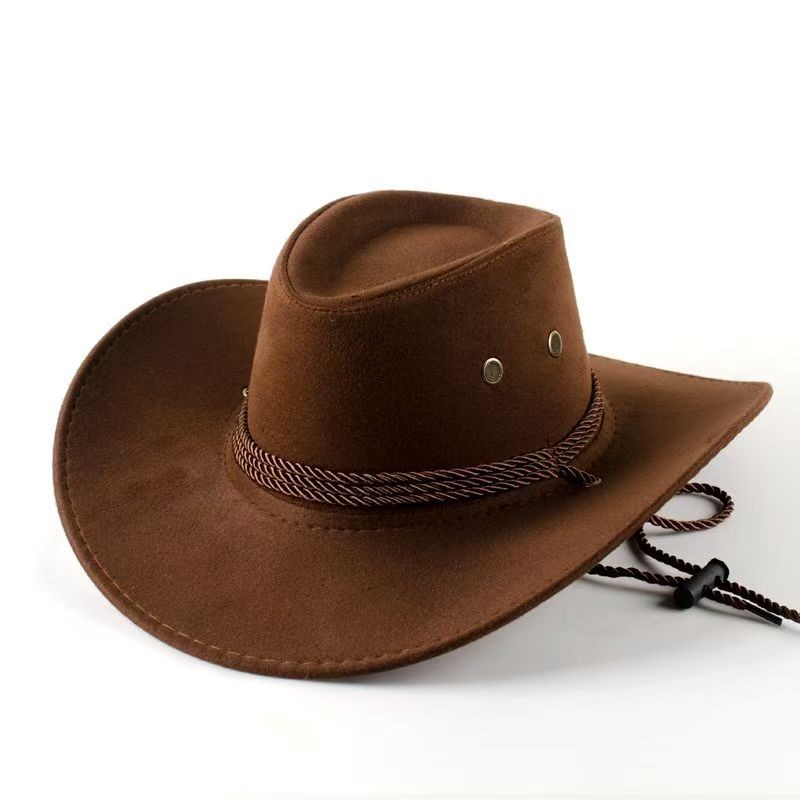 Suede Cowboy Hat With Chin Strap — view 2