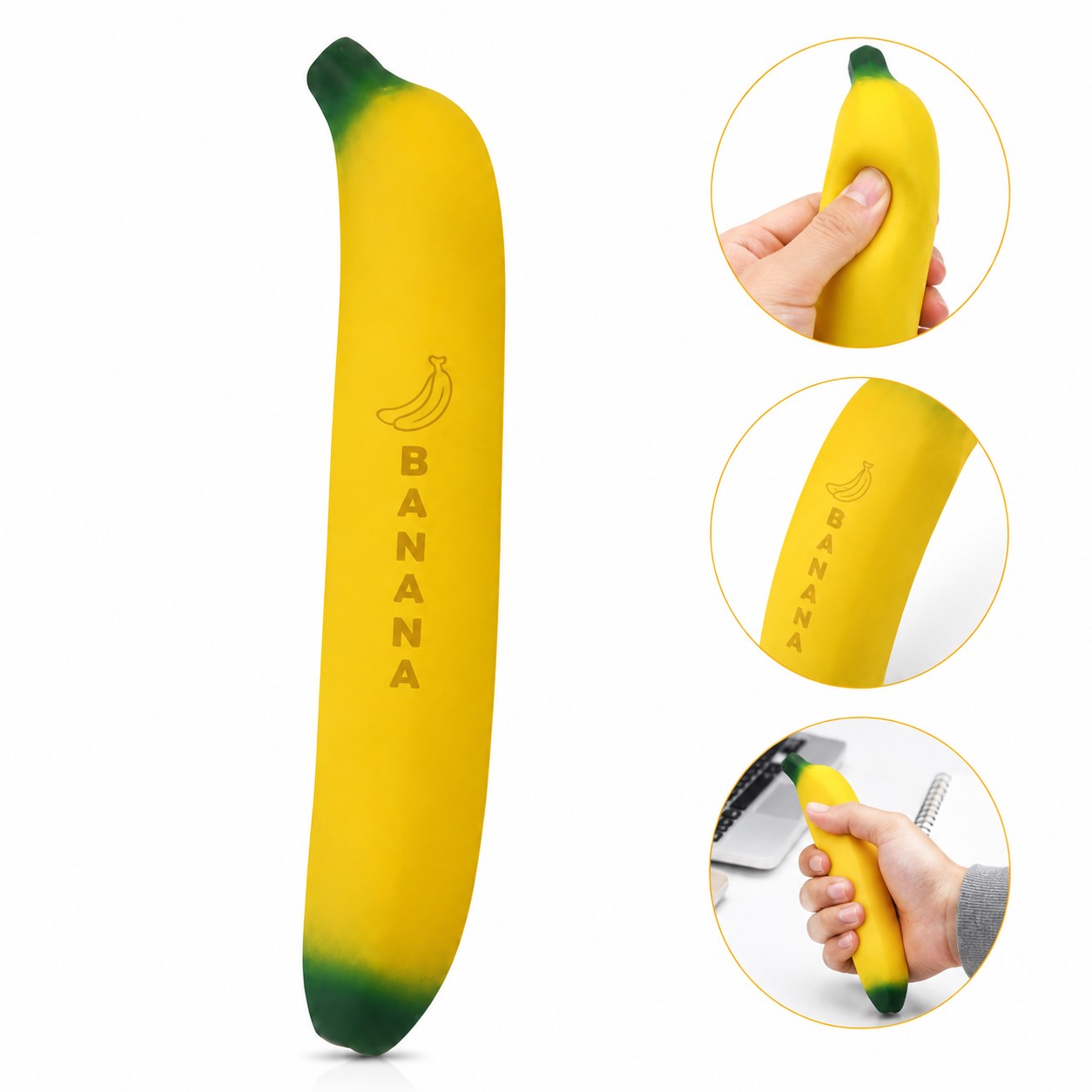 Banana Shaped PU Foam Stress Ball