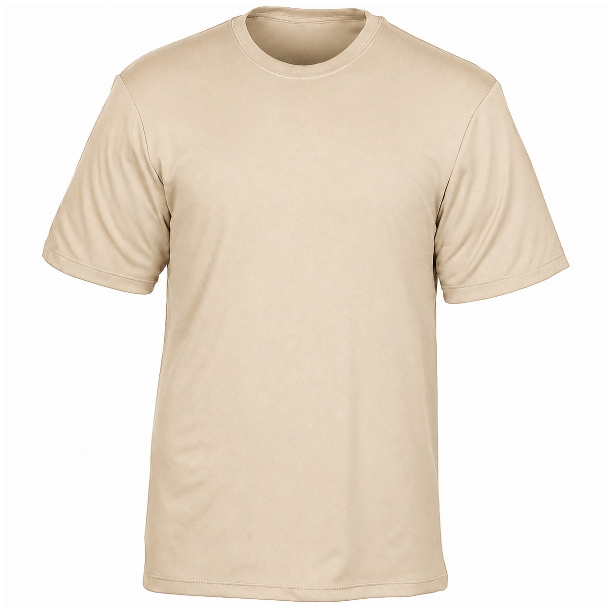 Moisture Wicking Polyester T Shirt — Beige