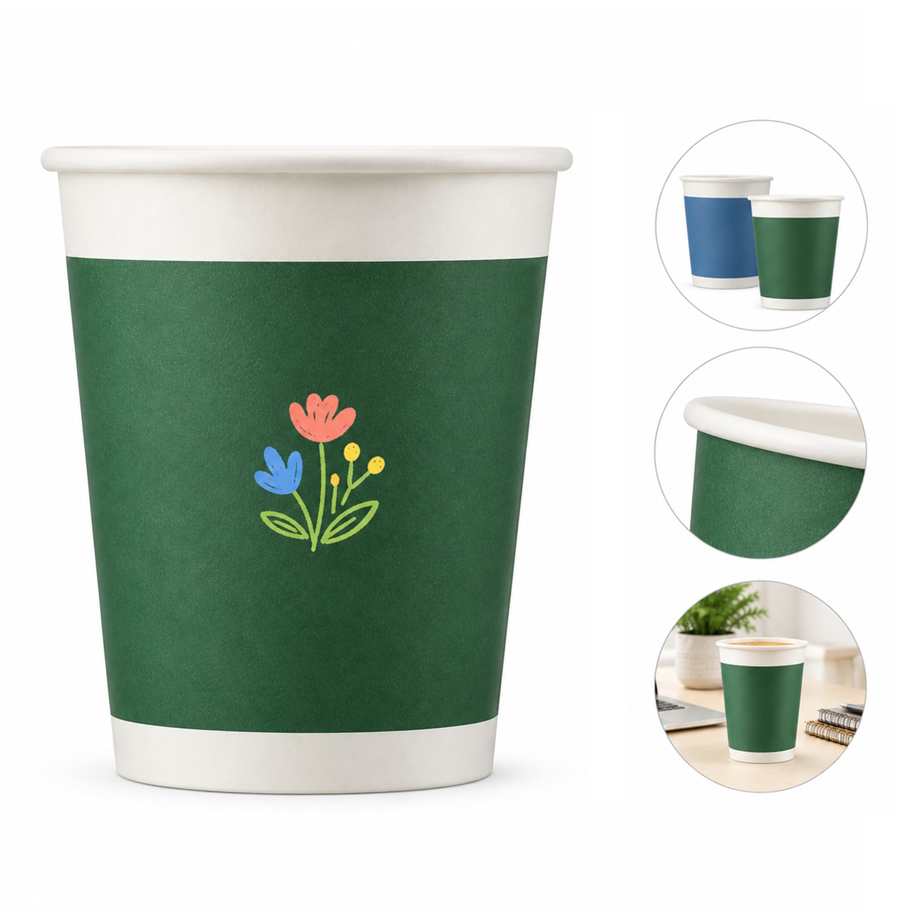 Compact Rolled Rim Paper Drink Cup