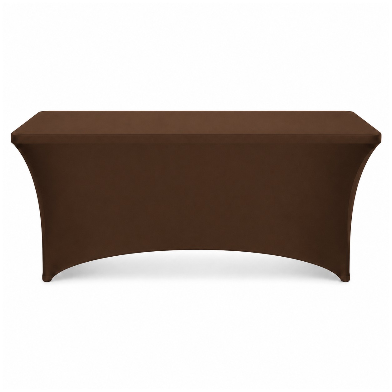 Four Foot Stretch Fitted Table Cover — Brown