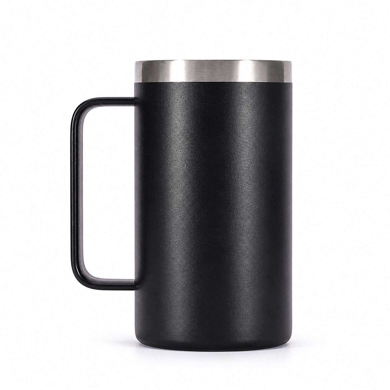 24 Oz Matte Stainless Steel Handle Mug — view 2