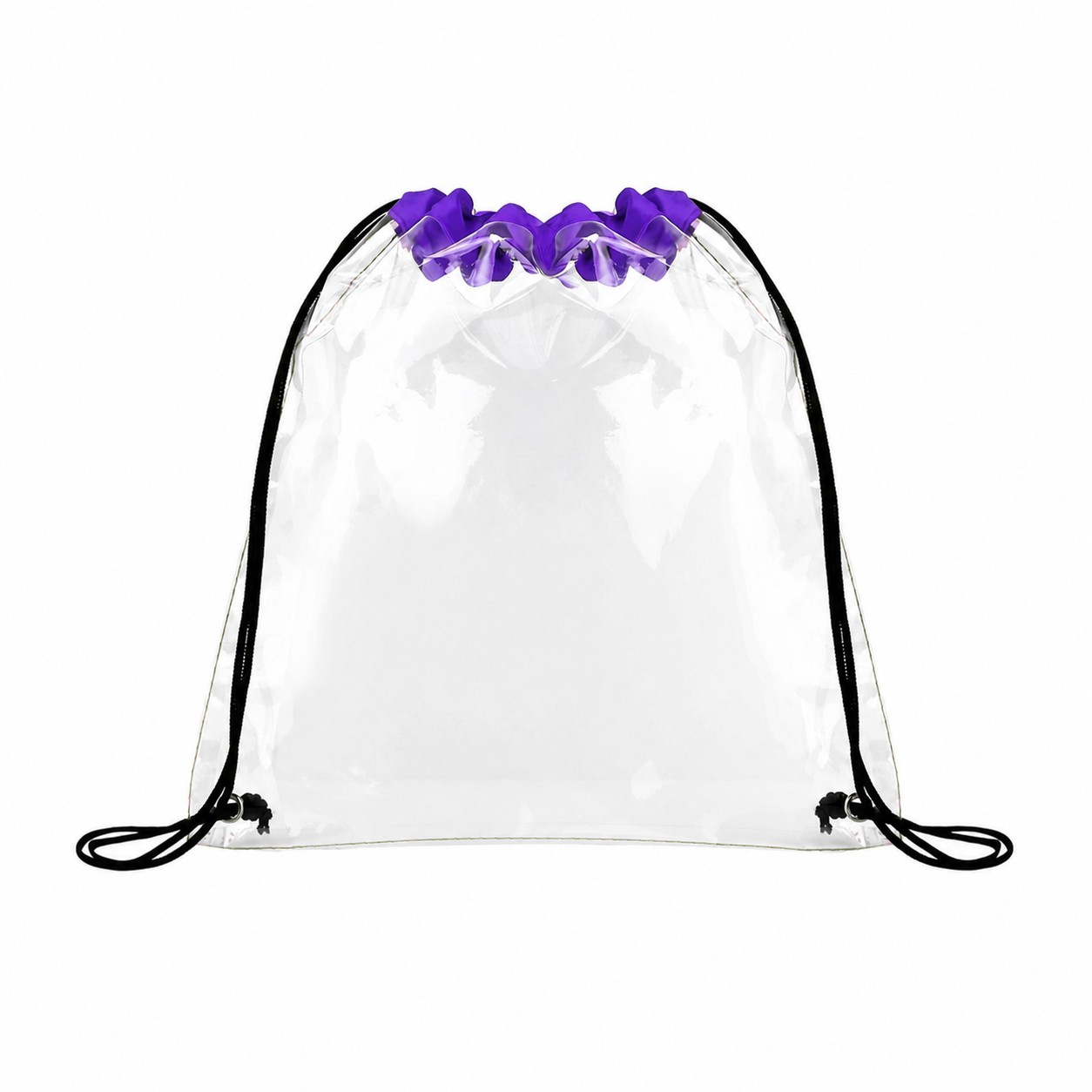 Metal Grommets Drawstring Bag — Purple