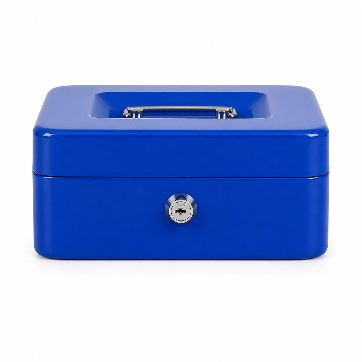 Locking Steel Cash Box With Carry Handle — view 2