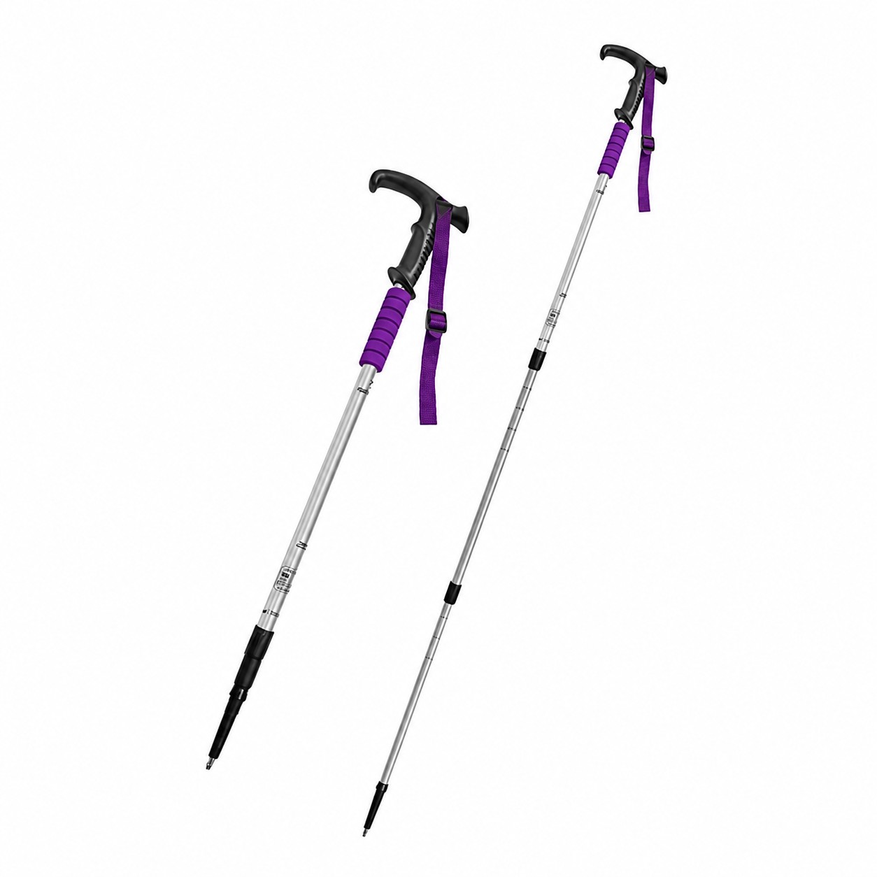 Adjustable Aluminum Trekking Pole — Purple