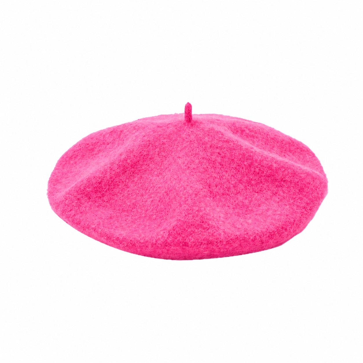 Polyester Vintage Beret Painter Hat — Bright Pink