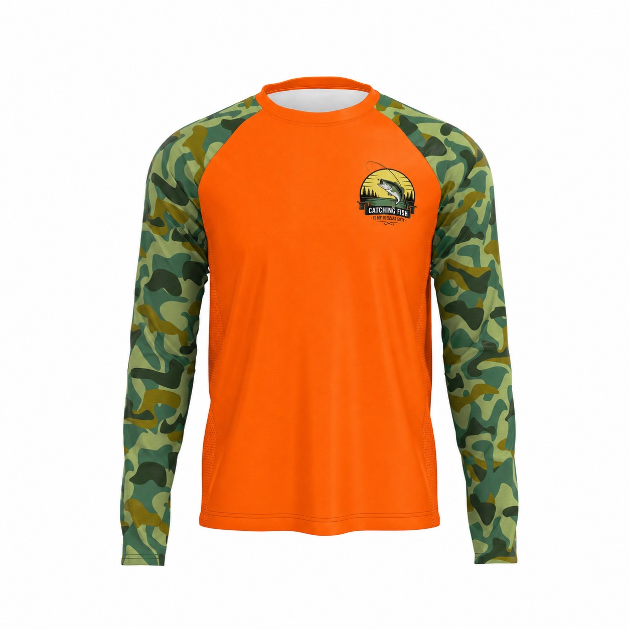 UPF 50 Fishing Sun Shirt — Orange