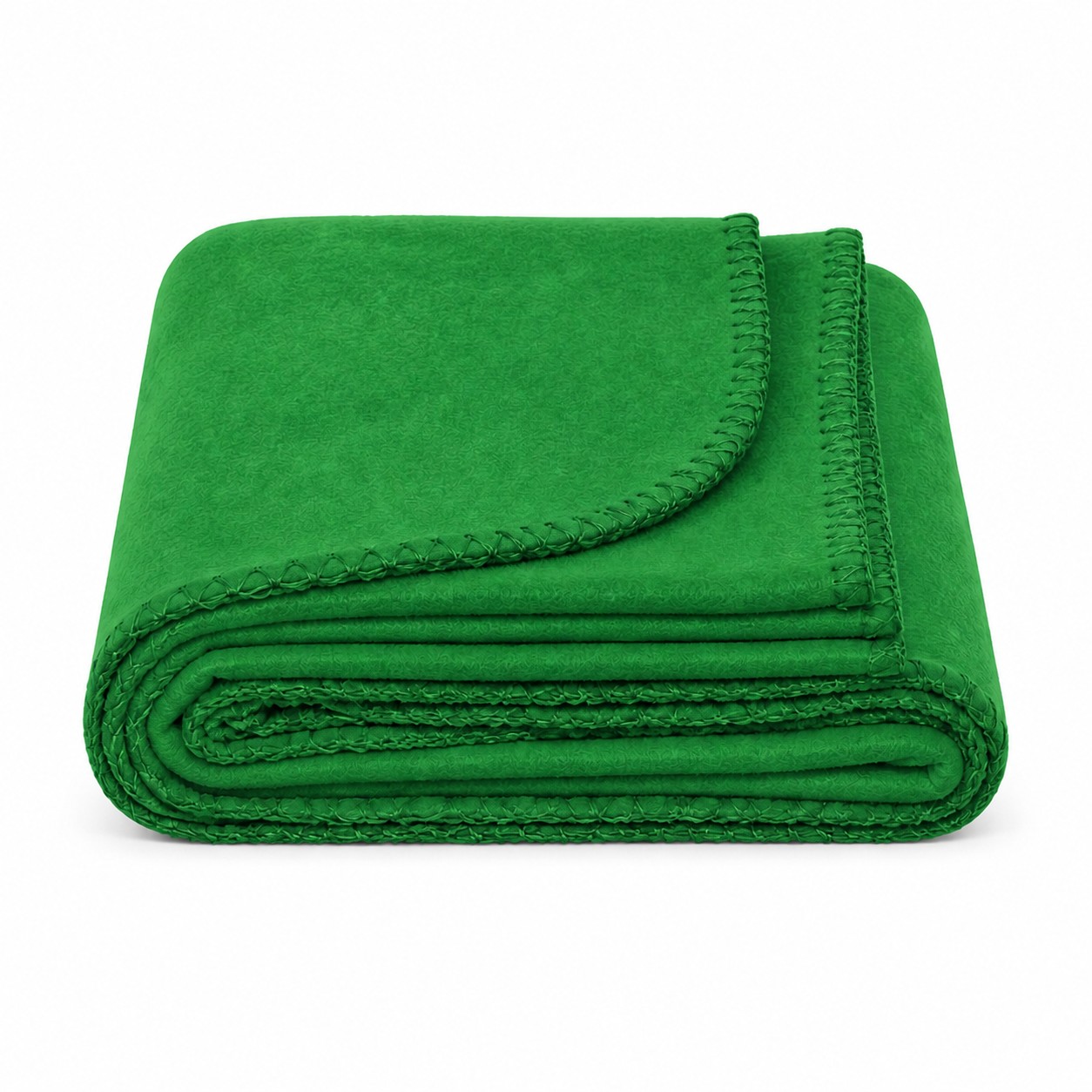180 GSM Brushed Fleece Throw Blanket — Green